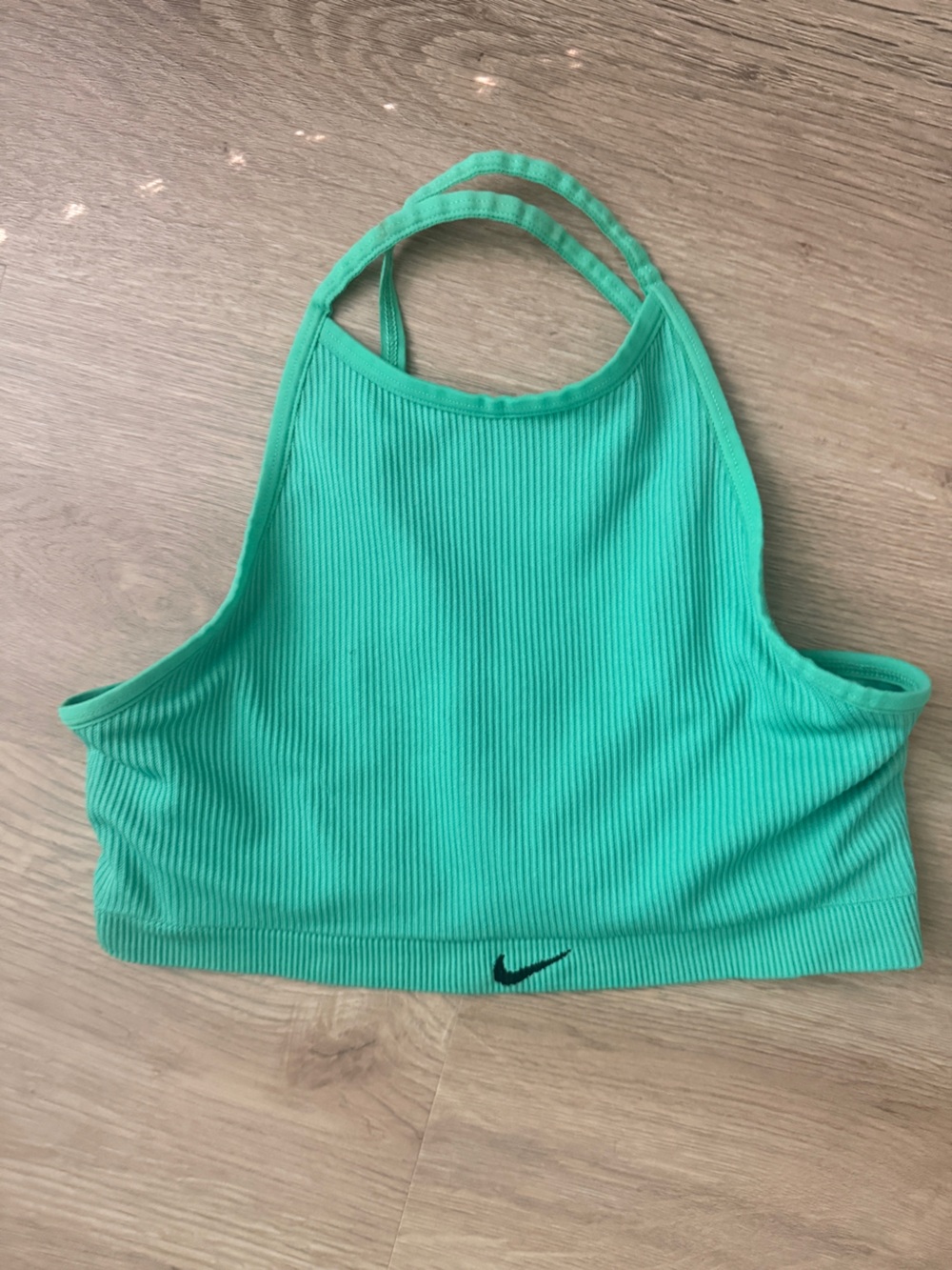 Nike Mint Green Ribbed Crop Tank Top